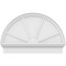 Ekena Millwork Half Round 4 Spoke Architectural Grade PVC Combination Pediment, 36"W x 24-3/4"H x 2-3/4"P PEDPC036X250HRO04 - alternate 5